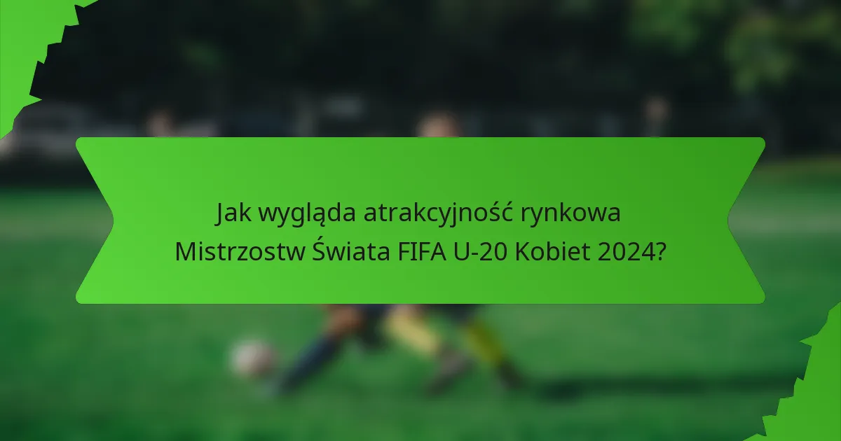 Jak wygląda atrakcyjność rynkowa Mistrzostw Świata FIFA U-20 Kobiet 2024?
