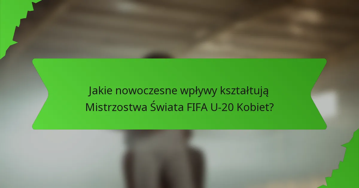 Jakie nowoczesne wpływy kształtują Mistrzostwa Świata FIFA U-20 Kobiet?